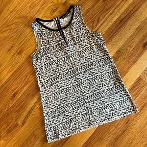 Rose and Olive Keyhole Sleeveless Top (S)
